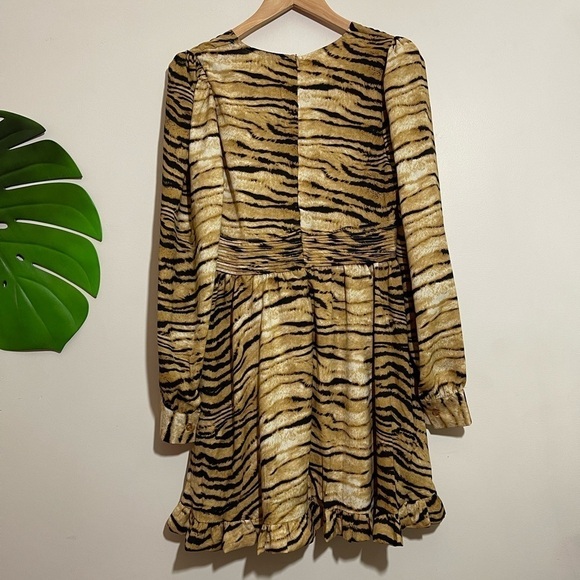 Fashion Nova Without Reservations Mini Dress in Brown Combo Sz. Medium NWT - Picture 9 of 13